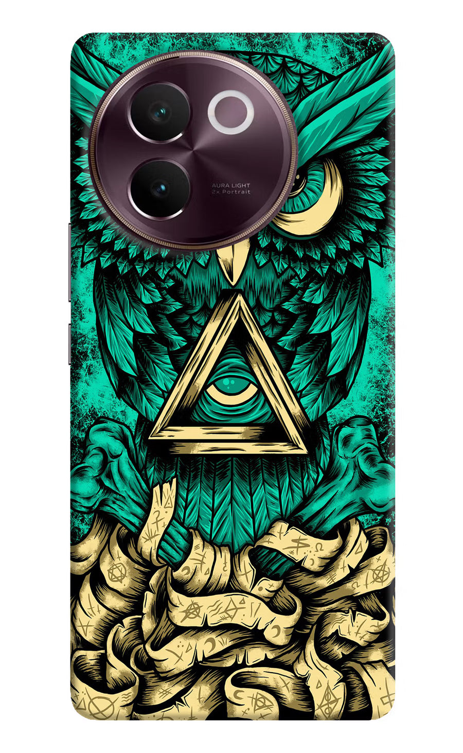 Green Owl Vivo V30e Back Cover, Hard case