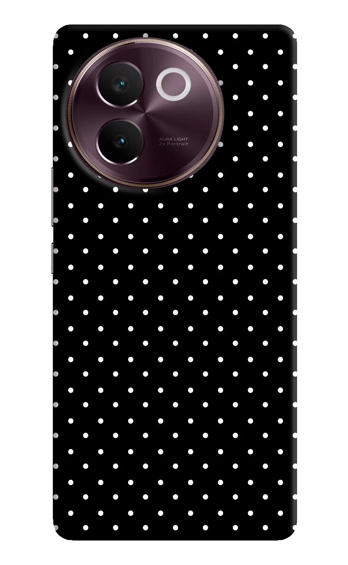 White Dots Vivo V30e Hard Case Back Cover by Casekaro