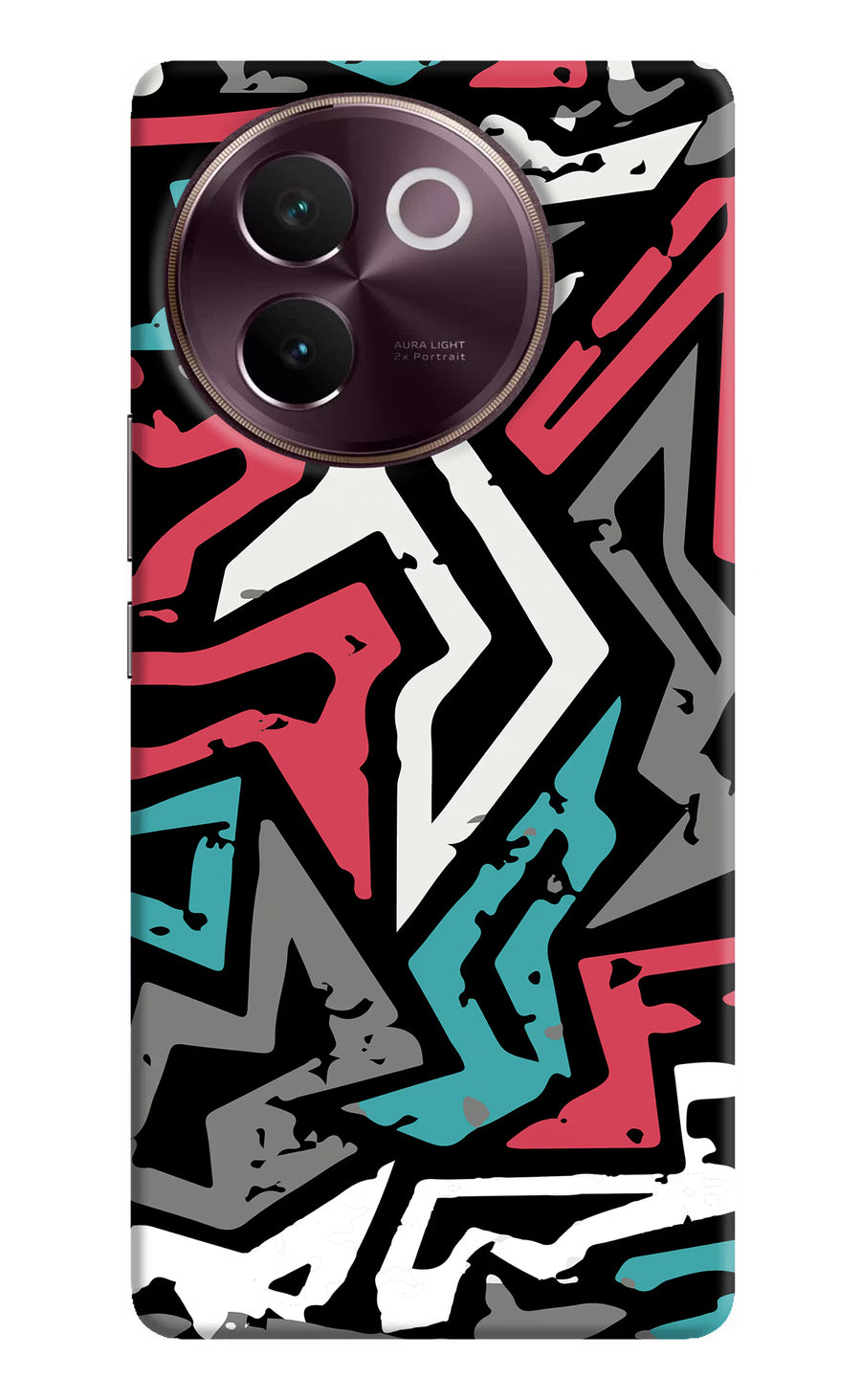Geometric Graffiti Vivo V30e Back Cover, Hard case