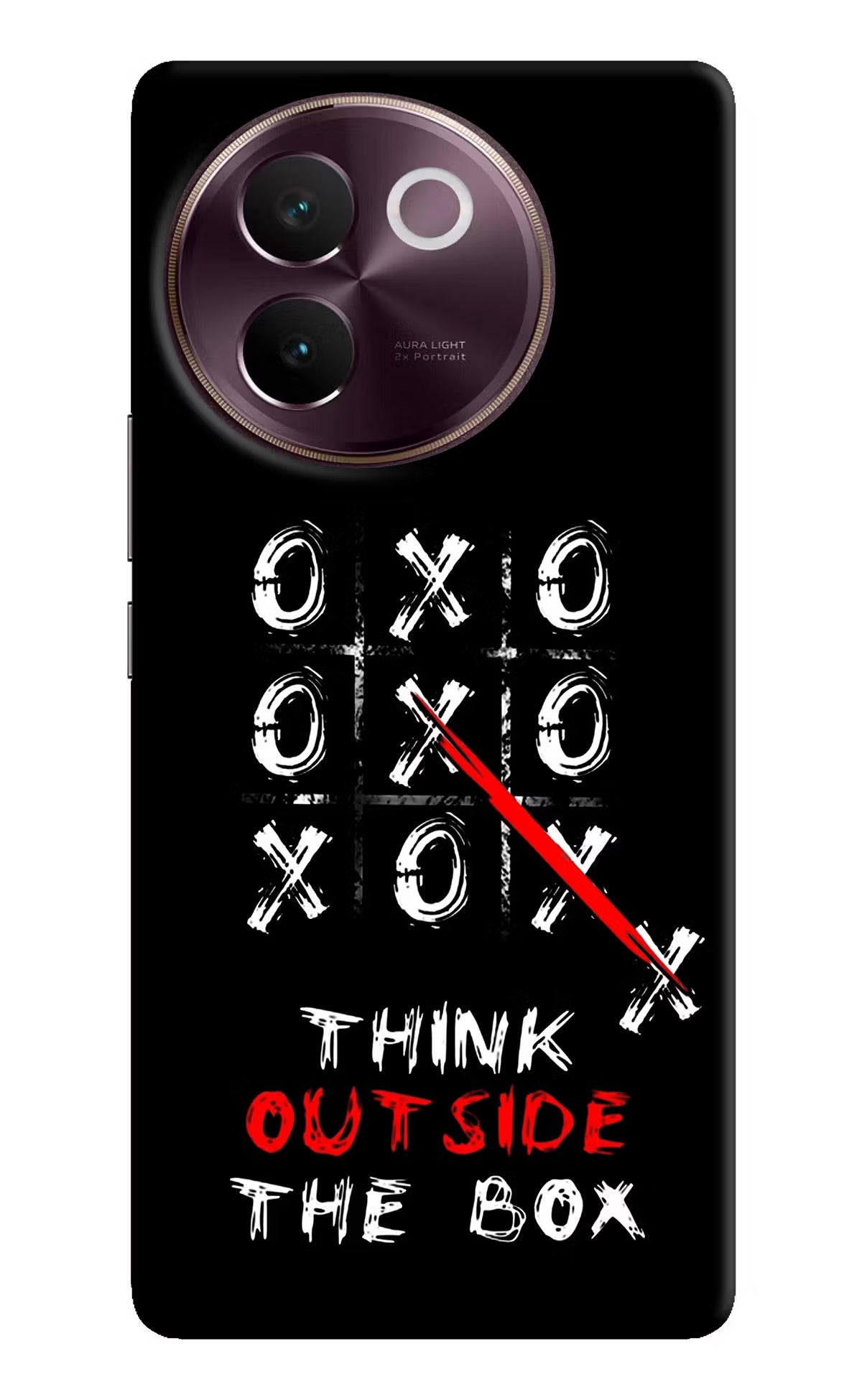 Think out of the BOX Vivo V30e Hard Case Back Cover by Casekaro