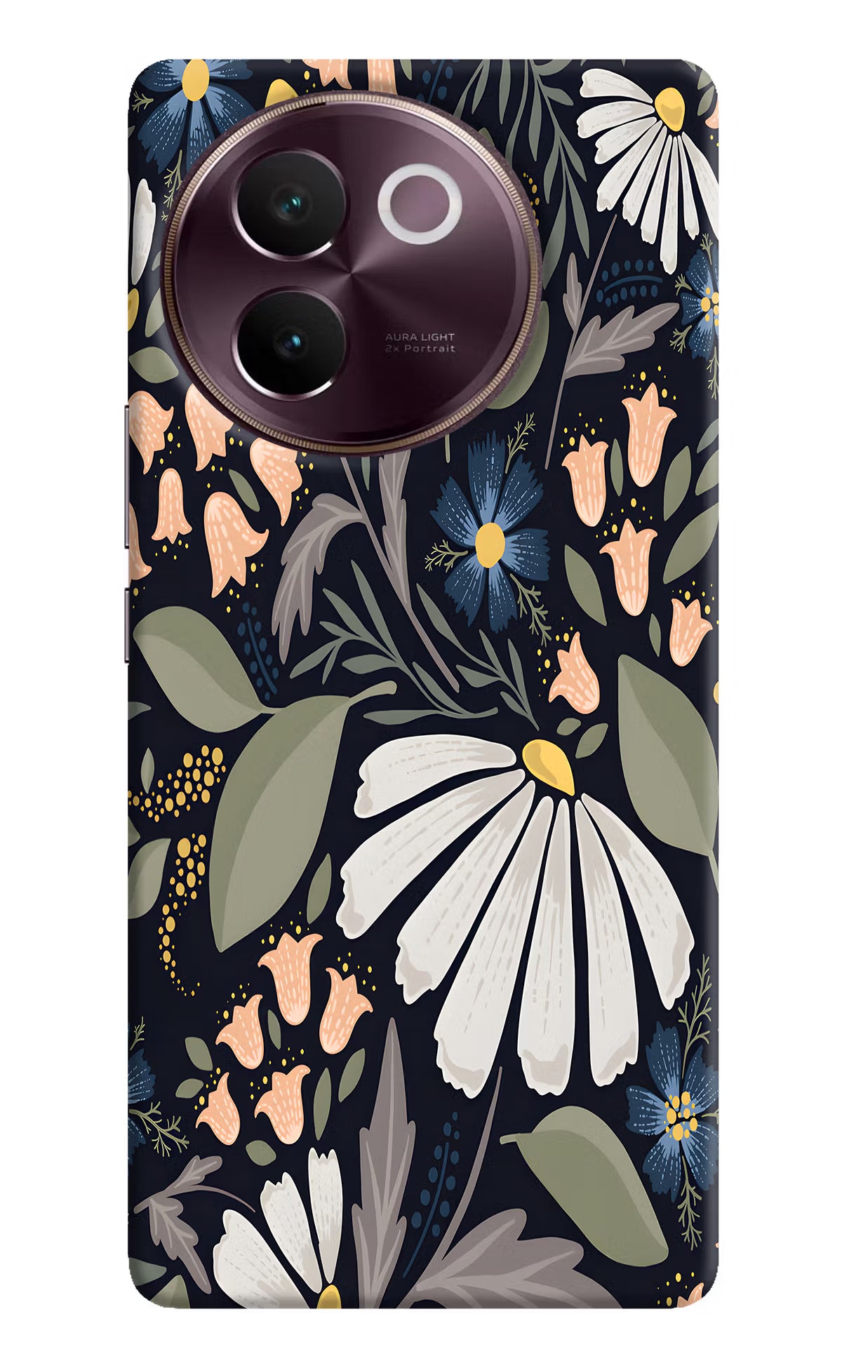 Flowers Art Vivo V30e Hard Case Back Cover by Casekaro