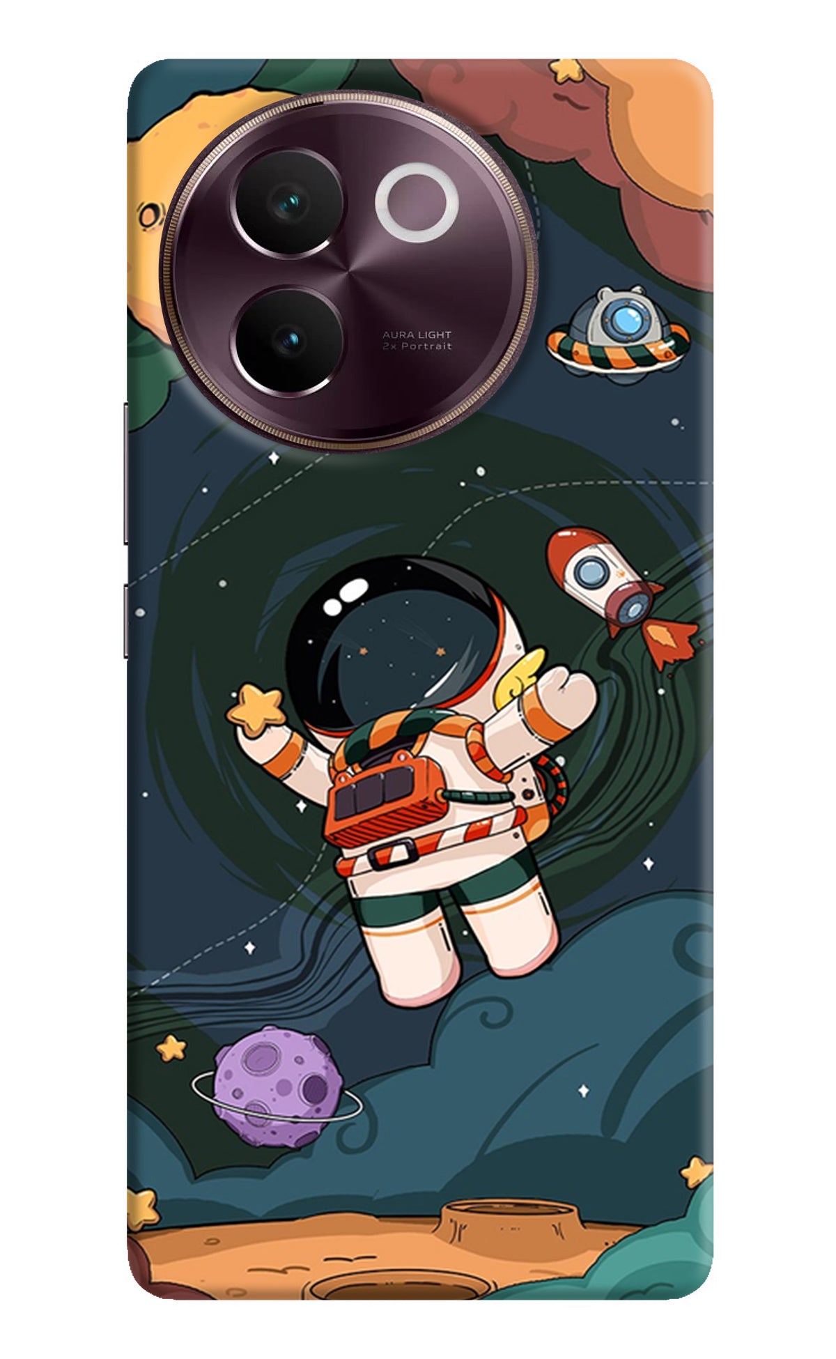 Cartoon Astronaut Vivo V30e Back Cover