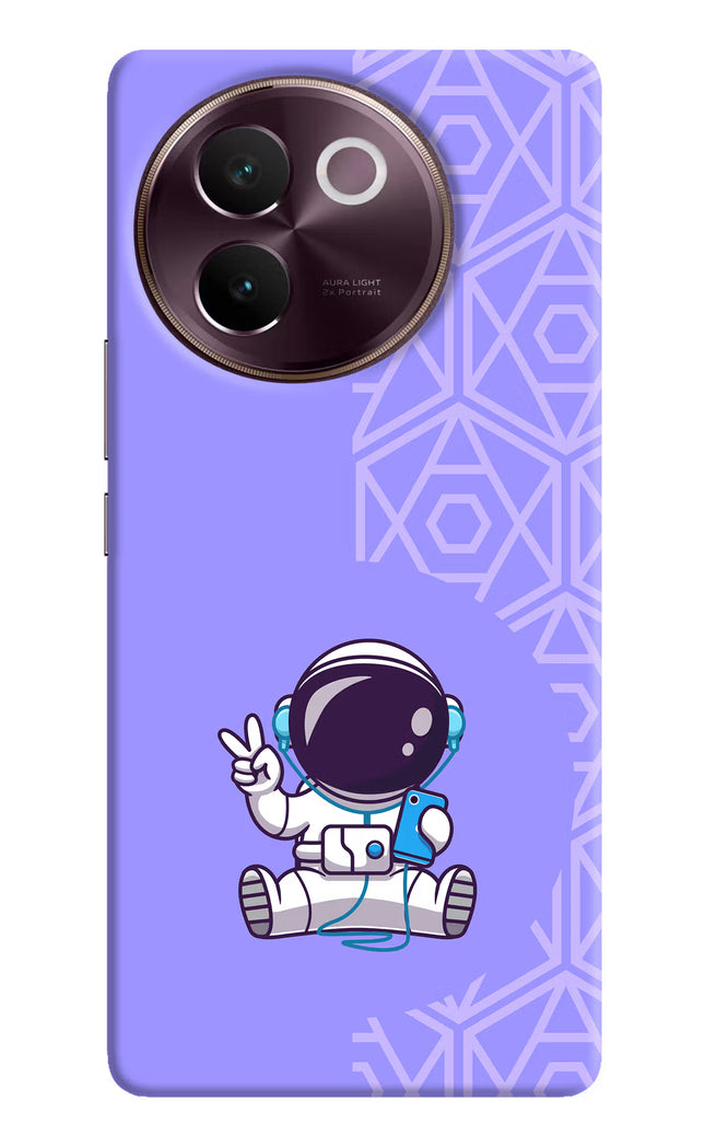 Cute Astronaut Chilling Vivo V30e Hard Case Back Cover by Casekaro