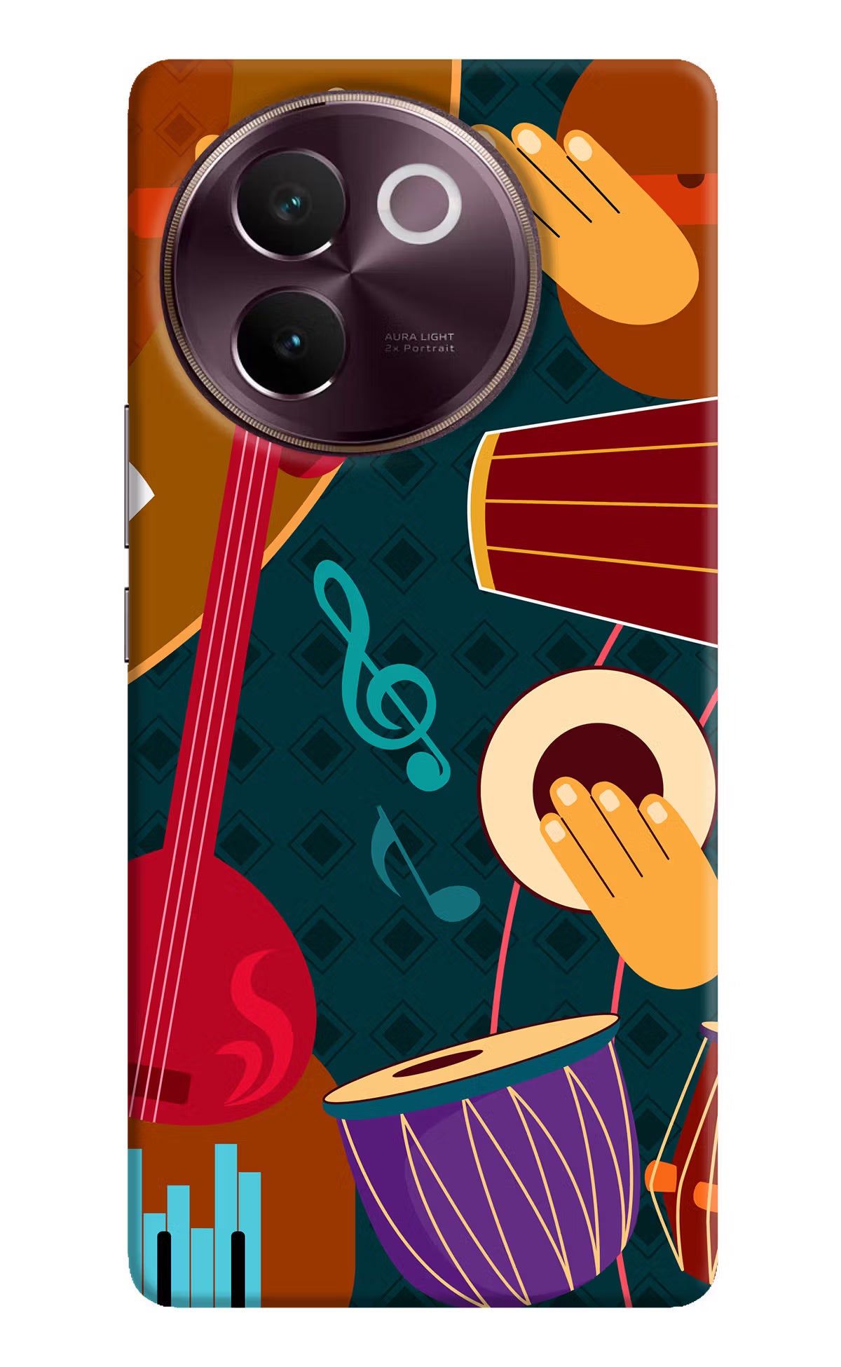 Music Instrument Vivo V30e Hard Case Back Cover by Casekaro
