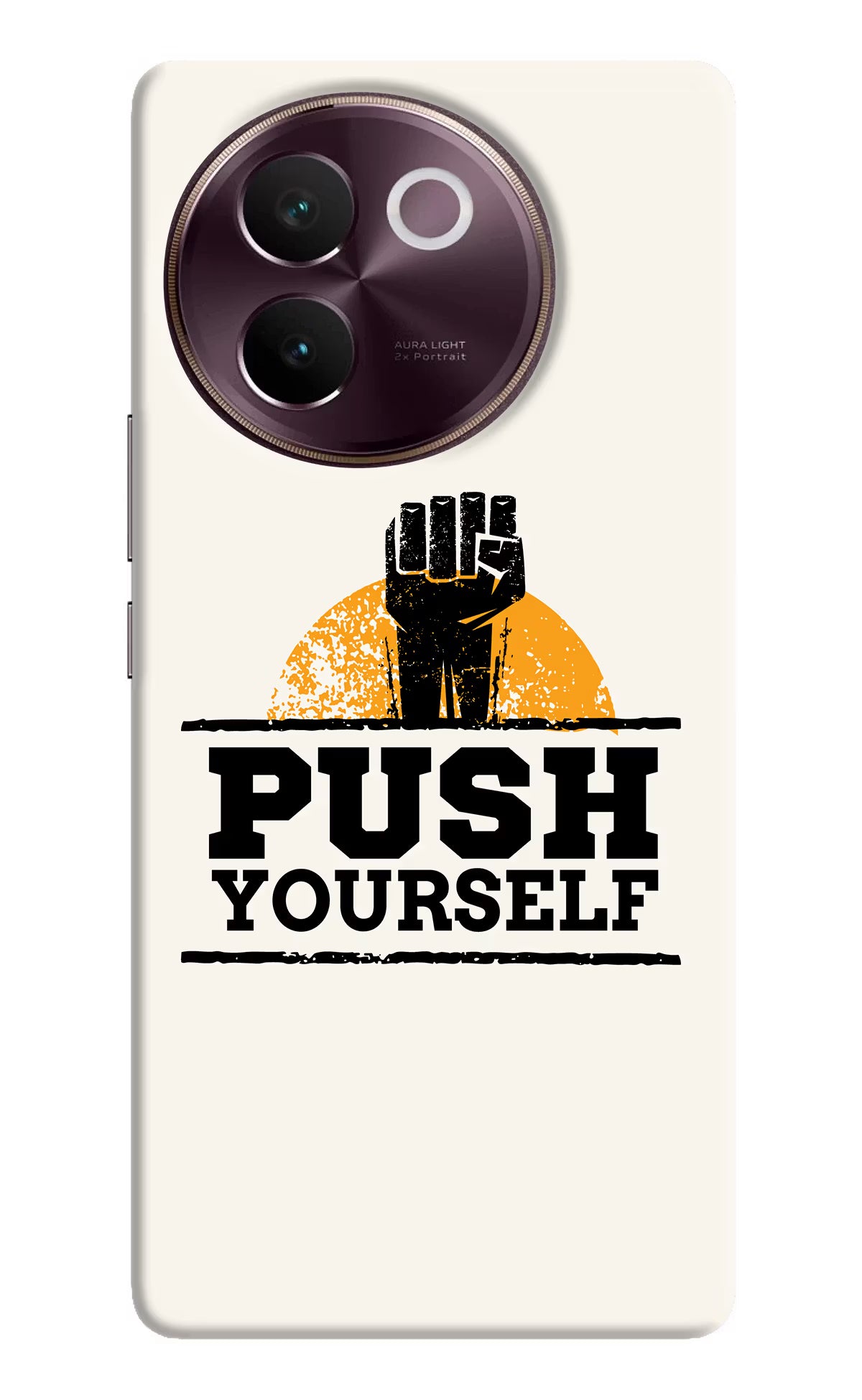Push Yourself Vivo V30e Hard Case Back Cover by Casekaro