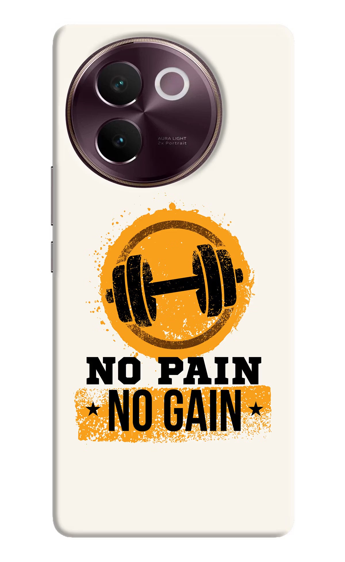 No Pain No Gain Vivo V30e Hard Case Back Cover by Casekaro