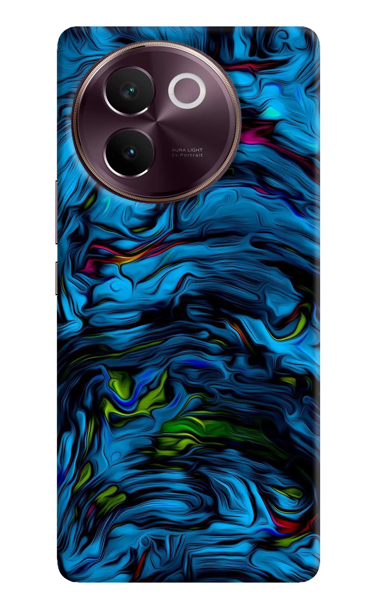 Dark Blue Abstract Vivo V30e Back Cover