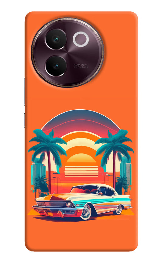 Palm Drive 80s Vivo V30e Hard Case Back Cover by Casekaro