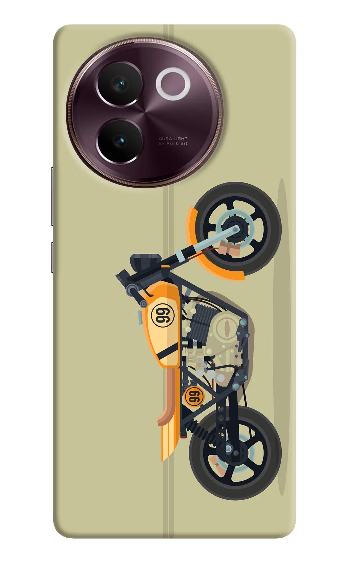 Vertical Speedster Vivo V30e Hard Case Back Cover by Casekaro