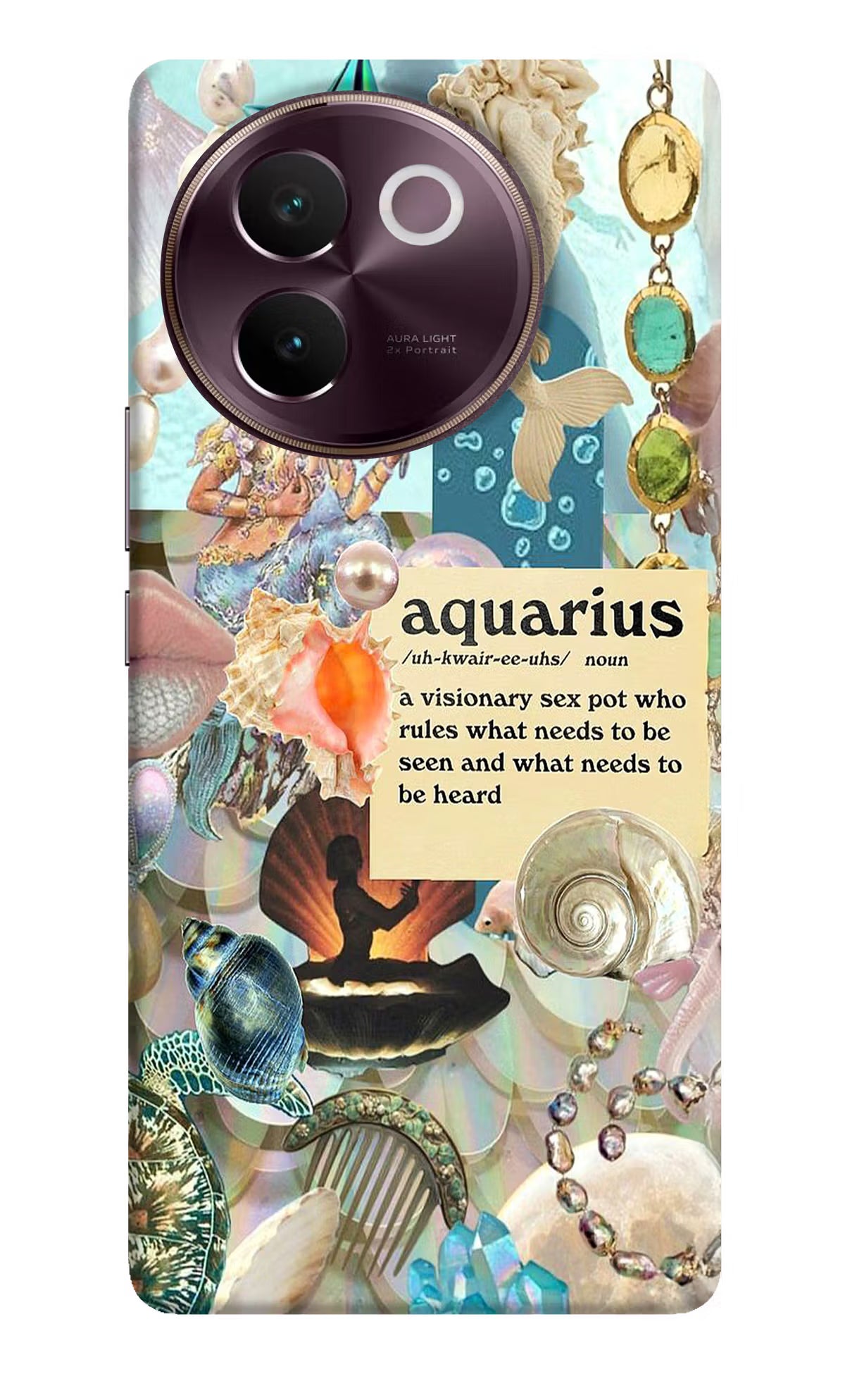 Aquarius Zodiac Vivo V30e Hard Case Back Cover by Casekaro