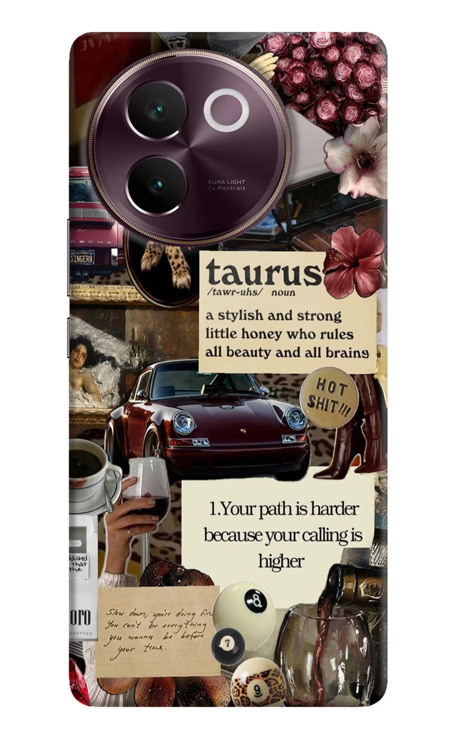 Taurus Zodiac Vivo V30e Back Cover, Hard case