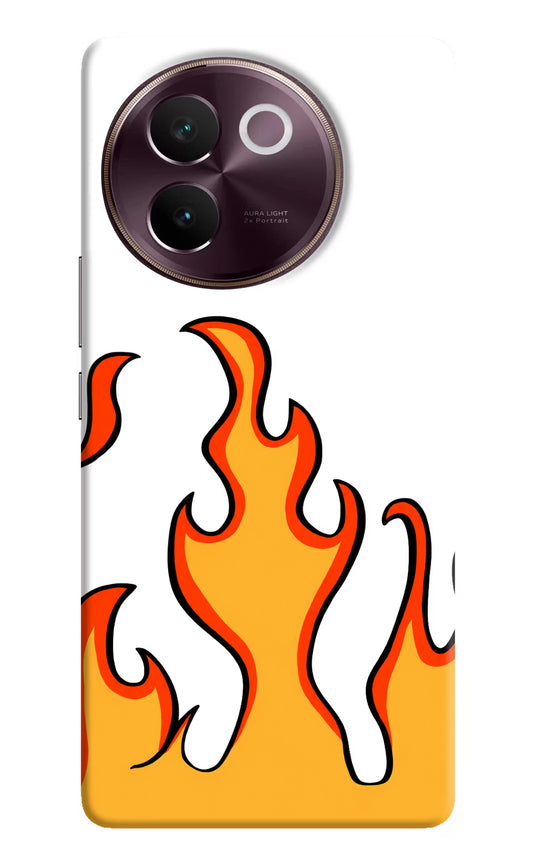 Fired Up – White Vivo V30e Hard Case Back Cover by Casekaro