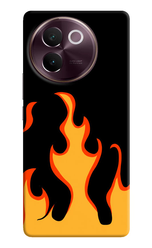 Fired Up – Black Vivo V30e Hard Case Back Cover by Casekaro