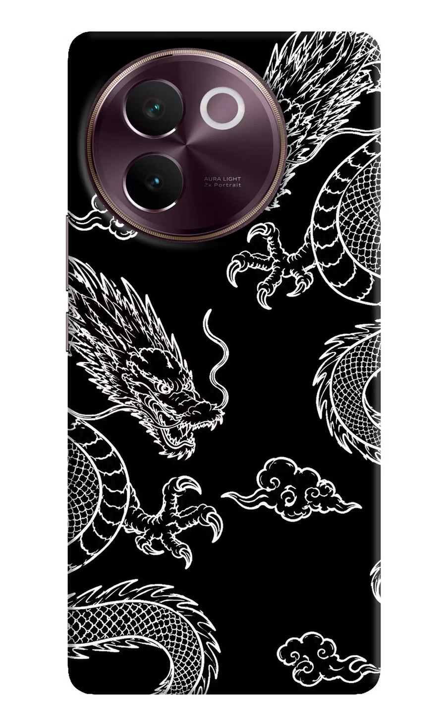 Twin Dragons Vivo V30e Back Cover, Hard case