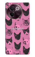 Pink Cats Vivo V30e Hard Case Back Cover by Casekaro