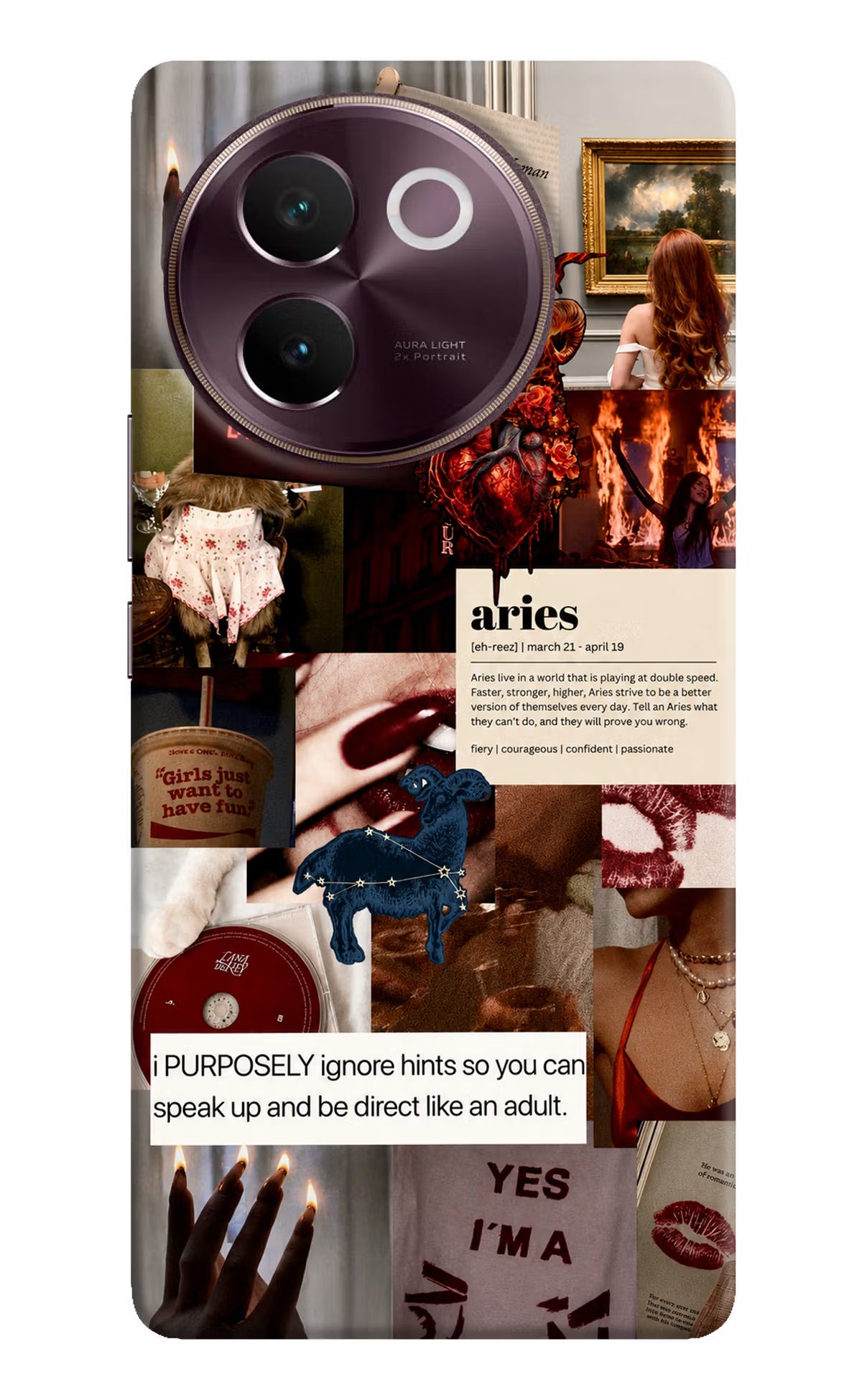 Zodiac Aries Vivo V30e Back Cover