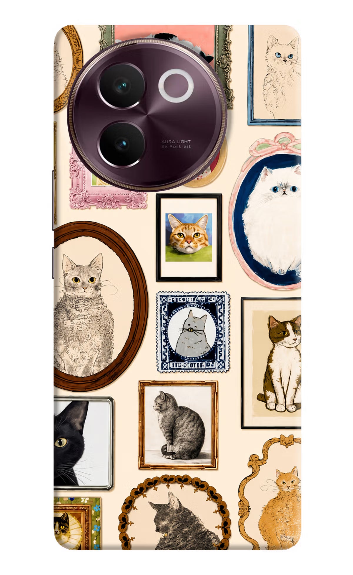 Mirror Cats Vivo V30e Back Cover