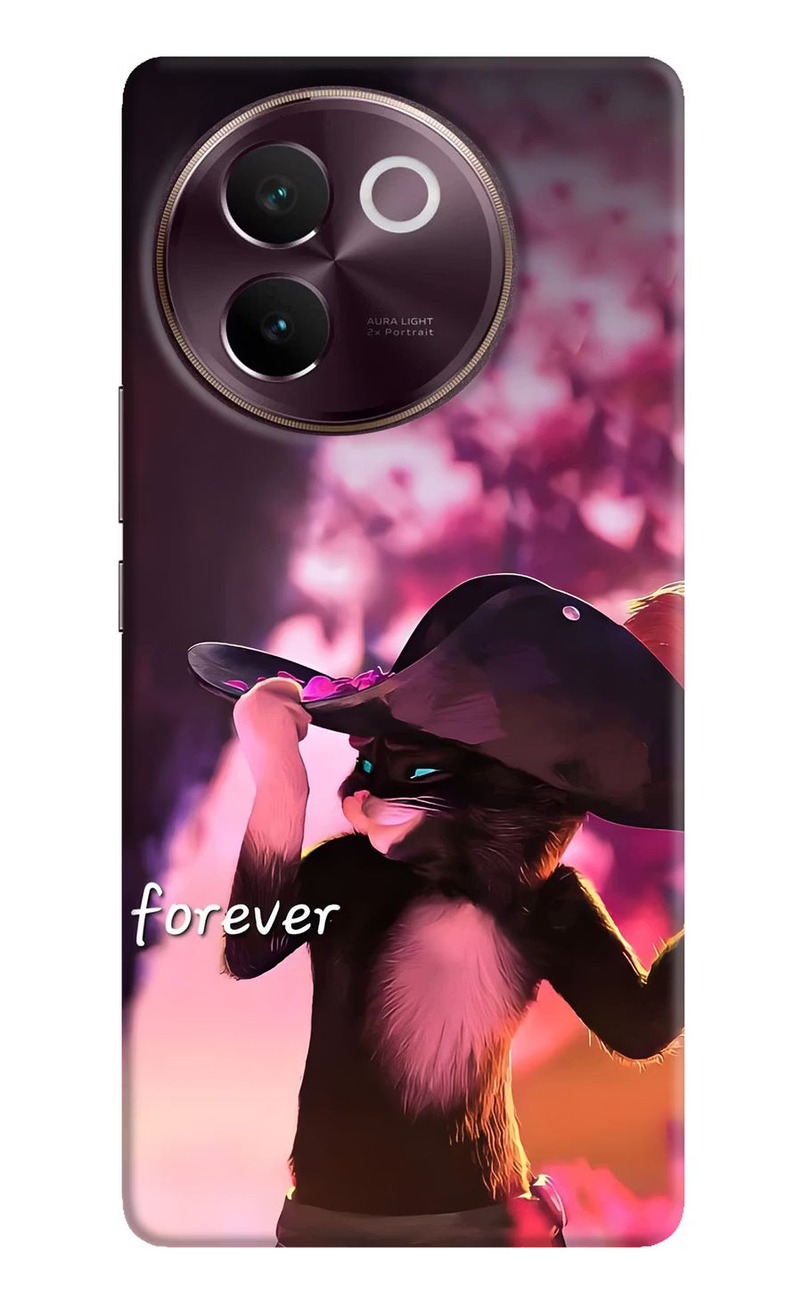 Forever Cat Vivo V30e Back Cover, Hard case
