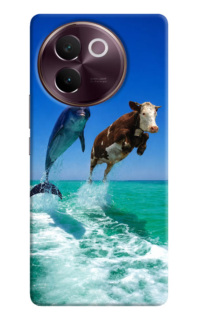 Dolphin vs Cow Vivo V30e Hard Case Back Cover by Casekaro