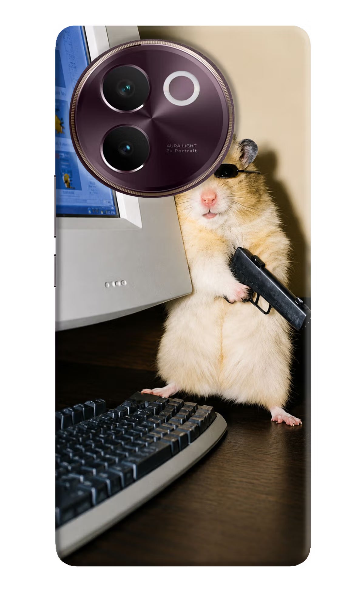 Hacker Hamster Vivo V30e Back Cover