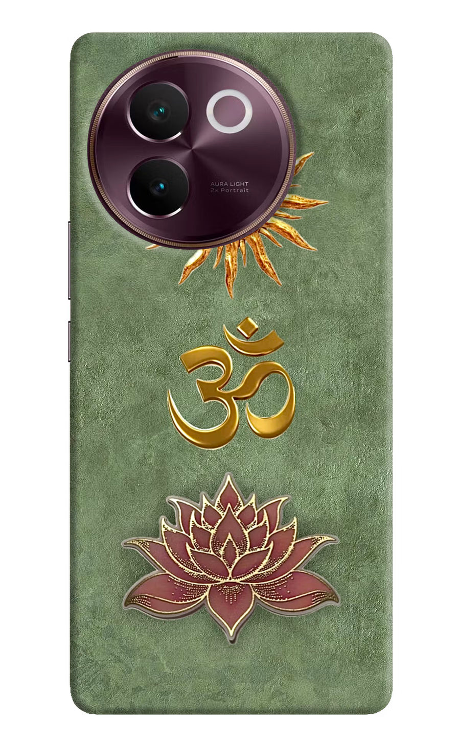 Om & Lotus Vivo V30e Back Cover, Hard case