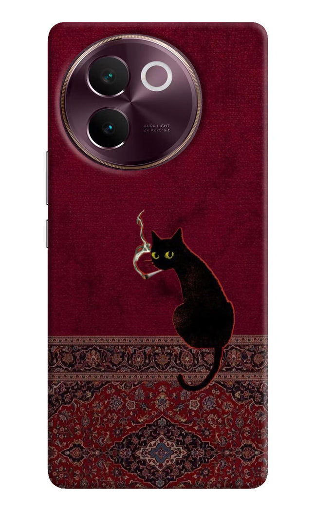 Midnight Cat Vivo V30e Hard Case Back Cover by Casekaro