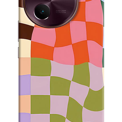 Wavy Grid Vivo V30e Hard Case Back Cover by Casekaro