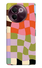 Wavy Grid Vivo V30e Hard Case Back Cover by Casekaro