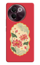 Pink Lotus Vivo V30e Hard Case Back Cover by Casekaro