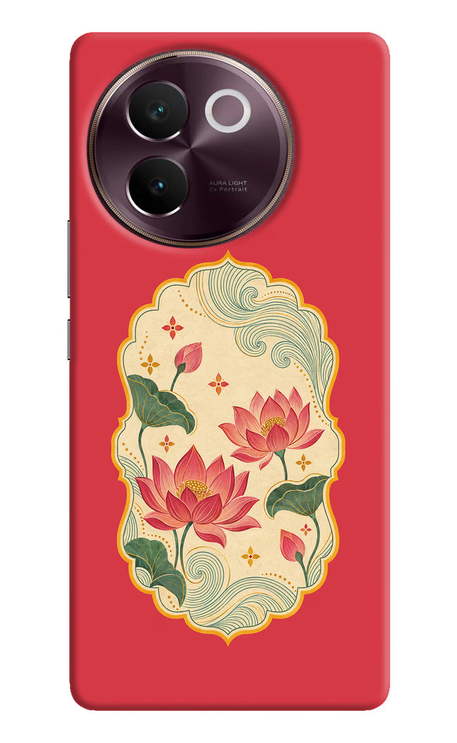 Pink Lotus Vivo V30e Hard Case Back Cover by Casekaro