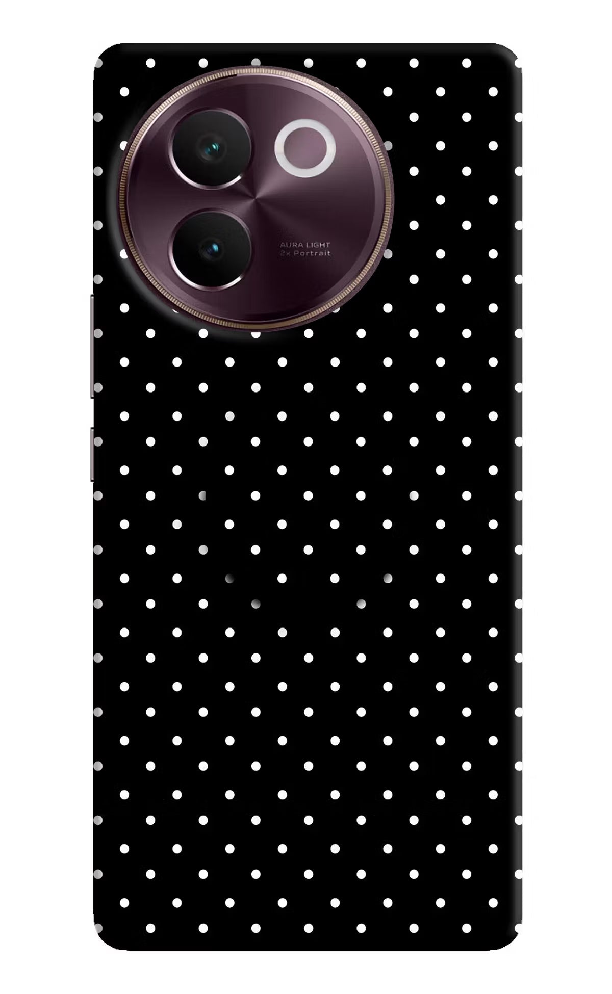White Dots Vivo V30e Pop Case by Casekaro
