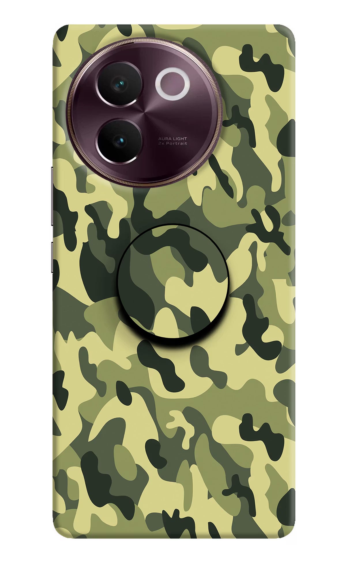 Camouflage Vivo V30e Pop Case by Casekaro
