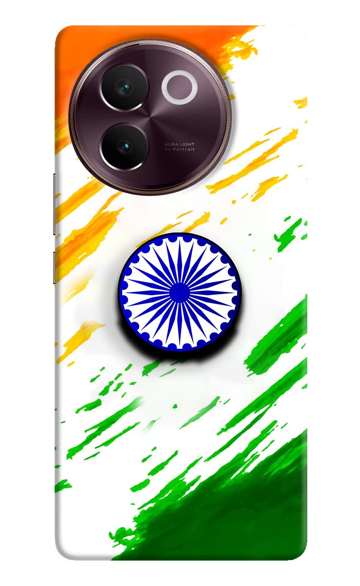 Indian Flag Ashoka Chakra Vivo V30e Pop Case by Casekaro
