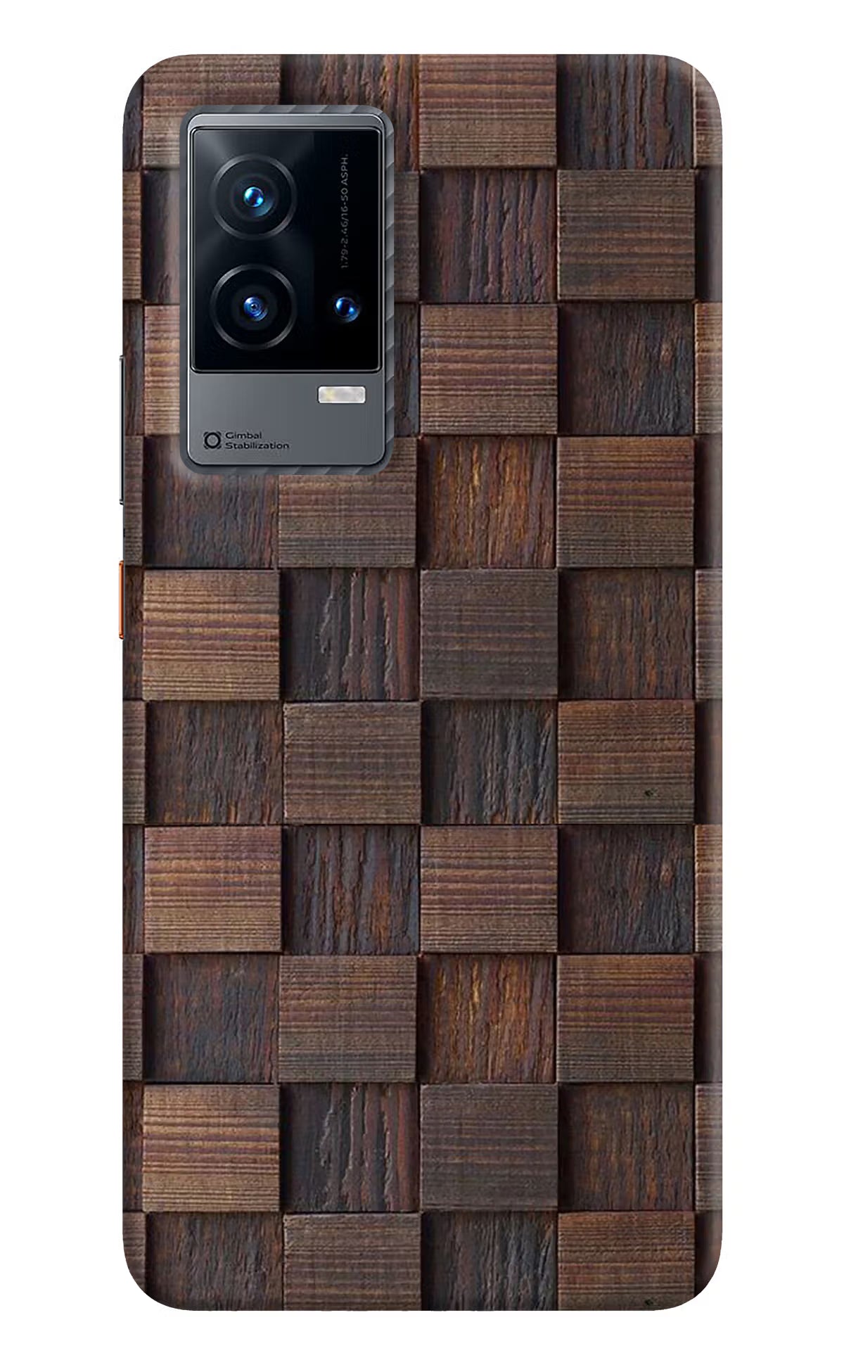 Wooden Cube Design iQOO 9 5G Hard Case Back Cover by Casekaro