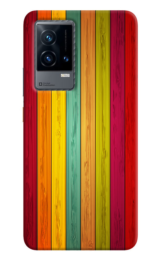 Multicolor Wooden iQOO 9 5G Back Cover