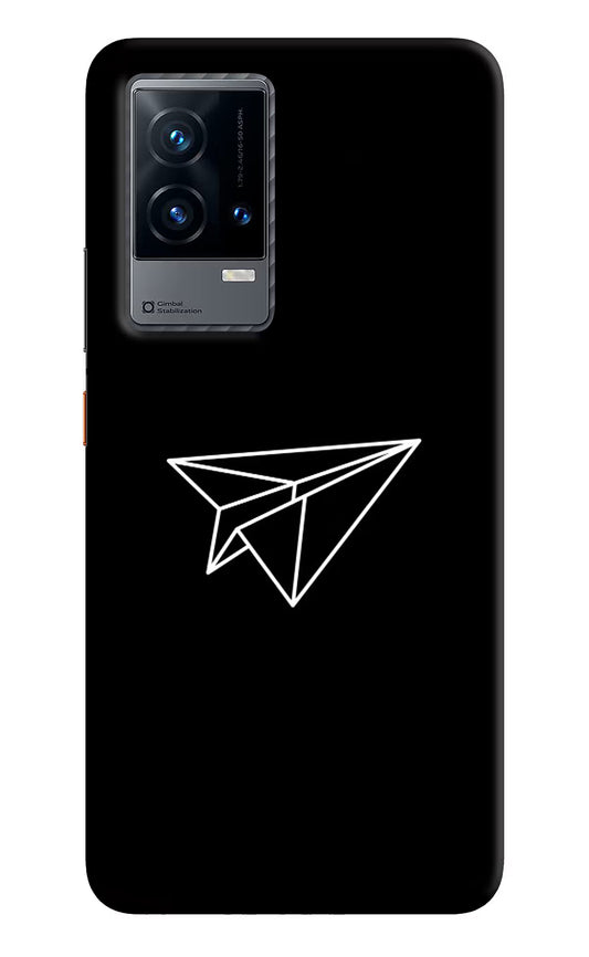Paper Plane White iQOO 9 5G Hard Case Back Cover by Casekaro