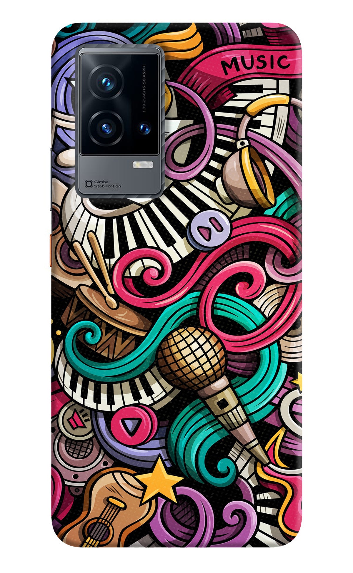 Music Abstract iQOO 9 5G Back Cover