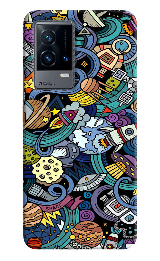 Space Abstract iQOO 9 5G Hard Case Back Cover by Casekaro