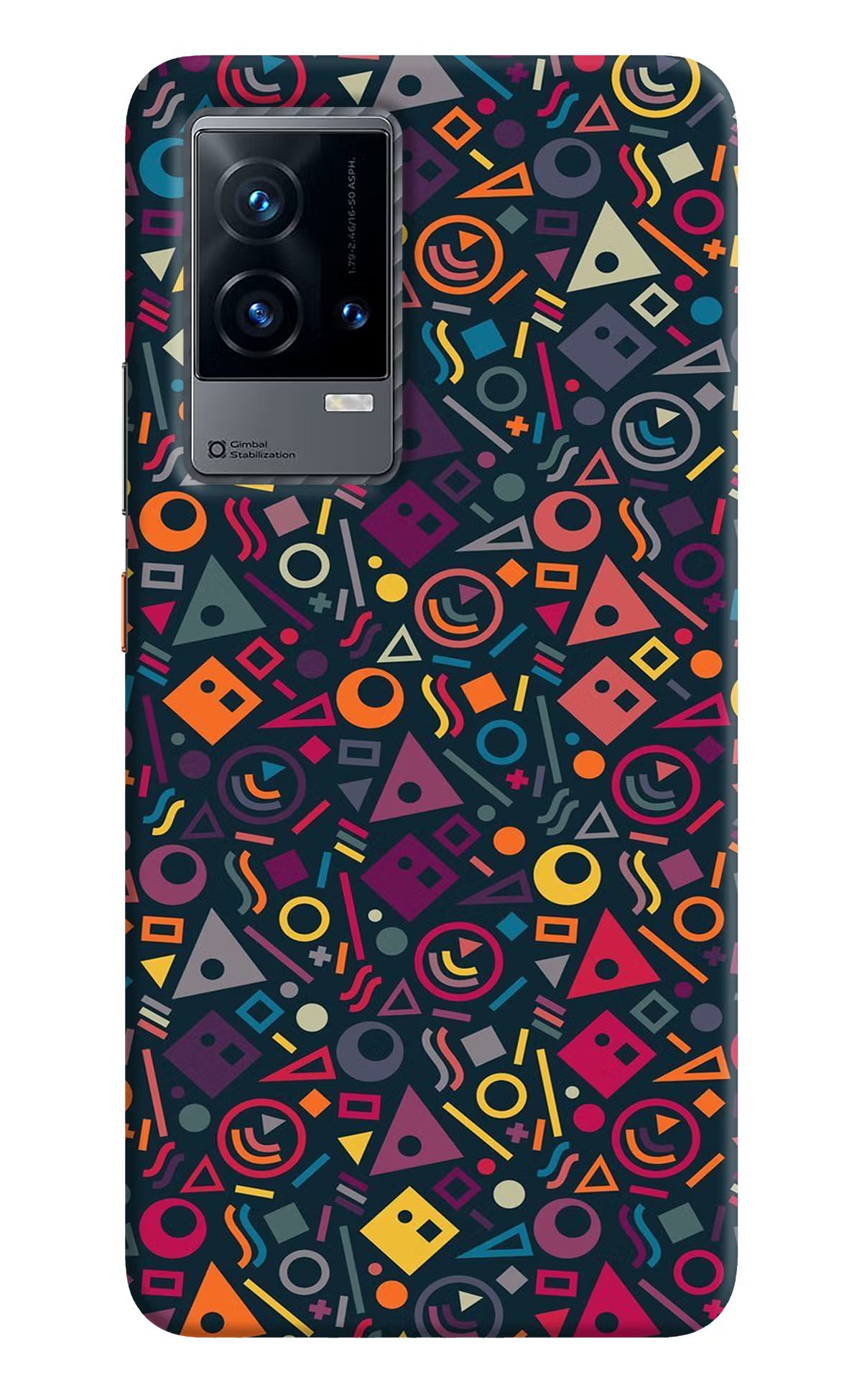 Geometric Abstract iQOO 9 5G Hard Case Back Cover by Casekaro