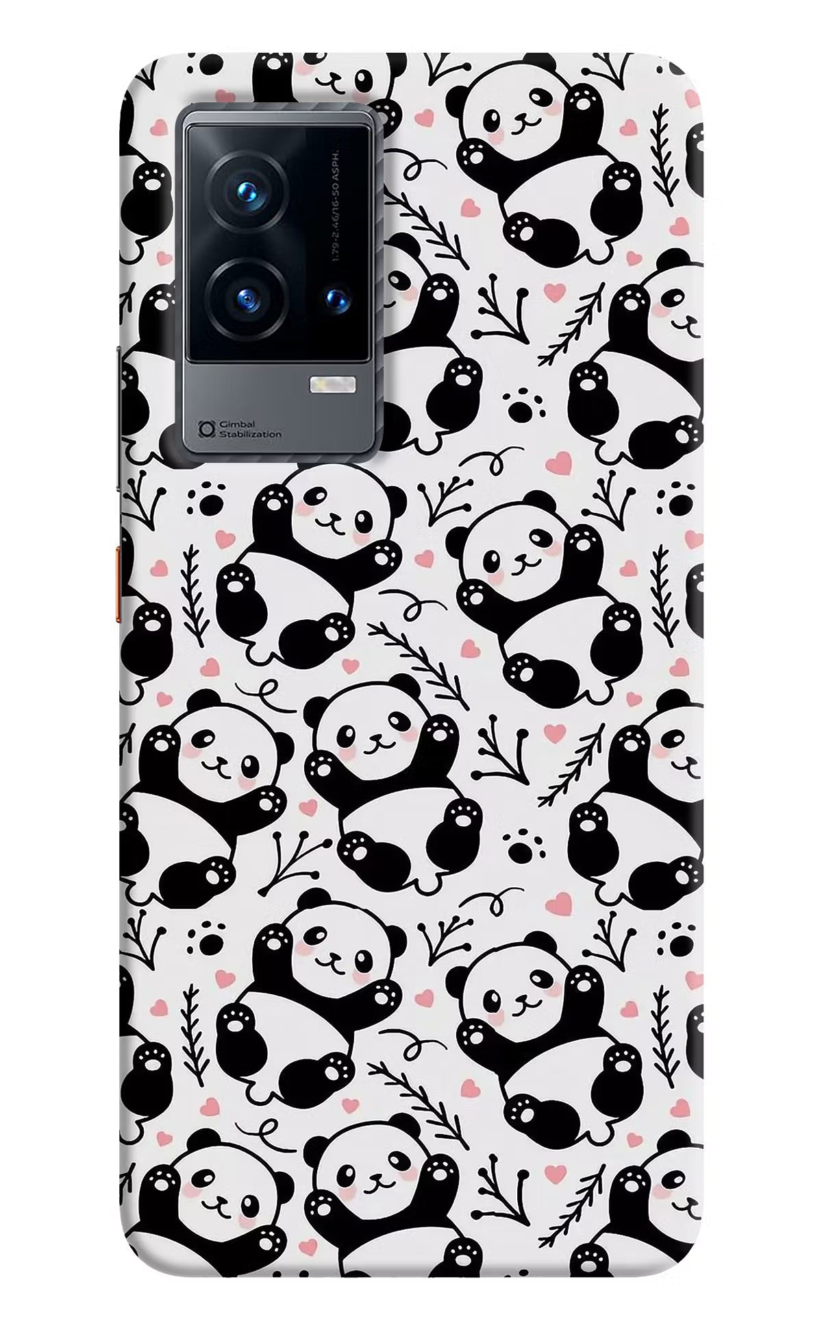 Cute Panda iQOO 9 5G Hard Case Back Cover by Casekaro