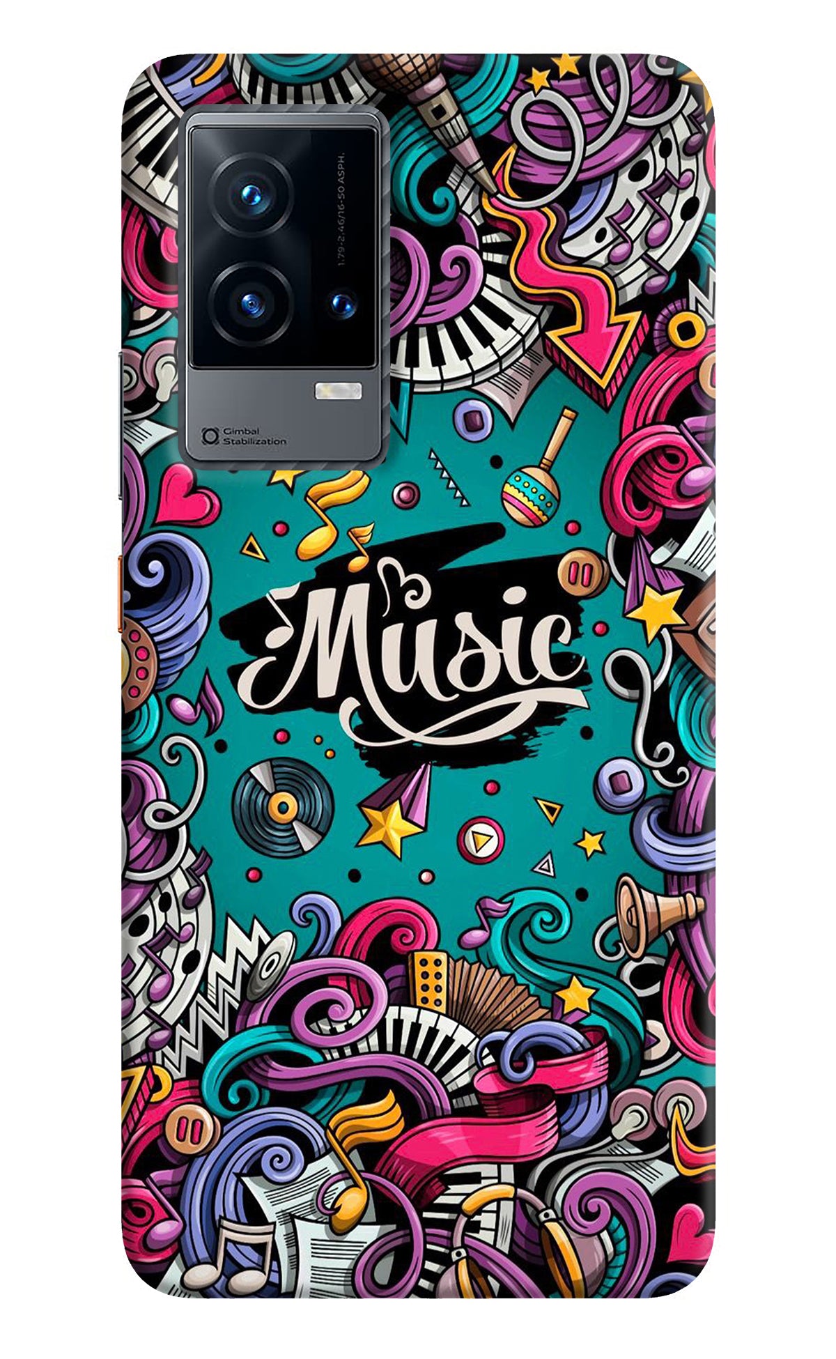 Music Graffiti iQOO 9 5G Back Cover