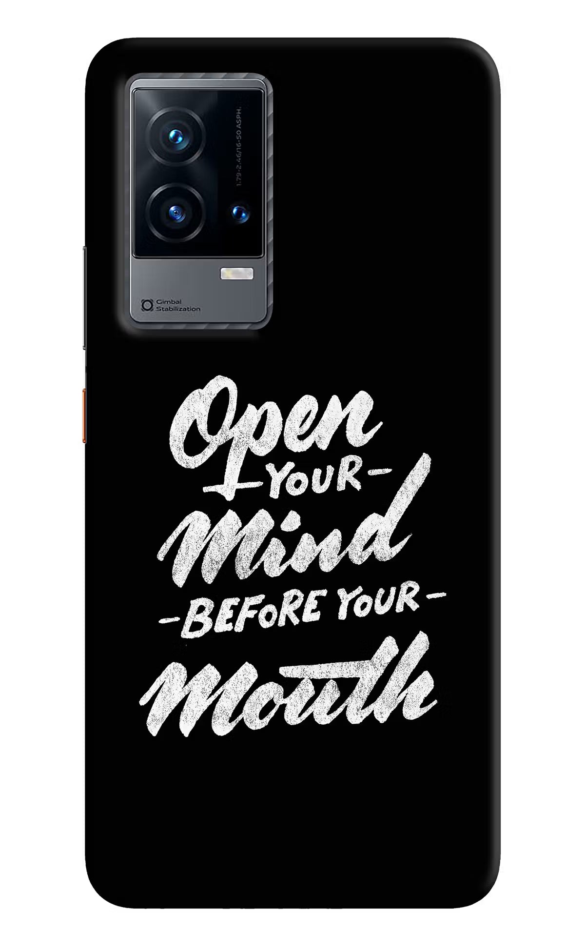 Open Your Mind Before Your Mouth iQOO 9 5G Hard Case Back Cover by Casekaro