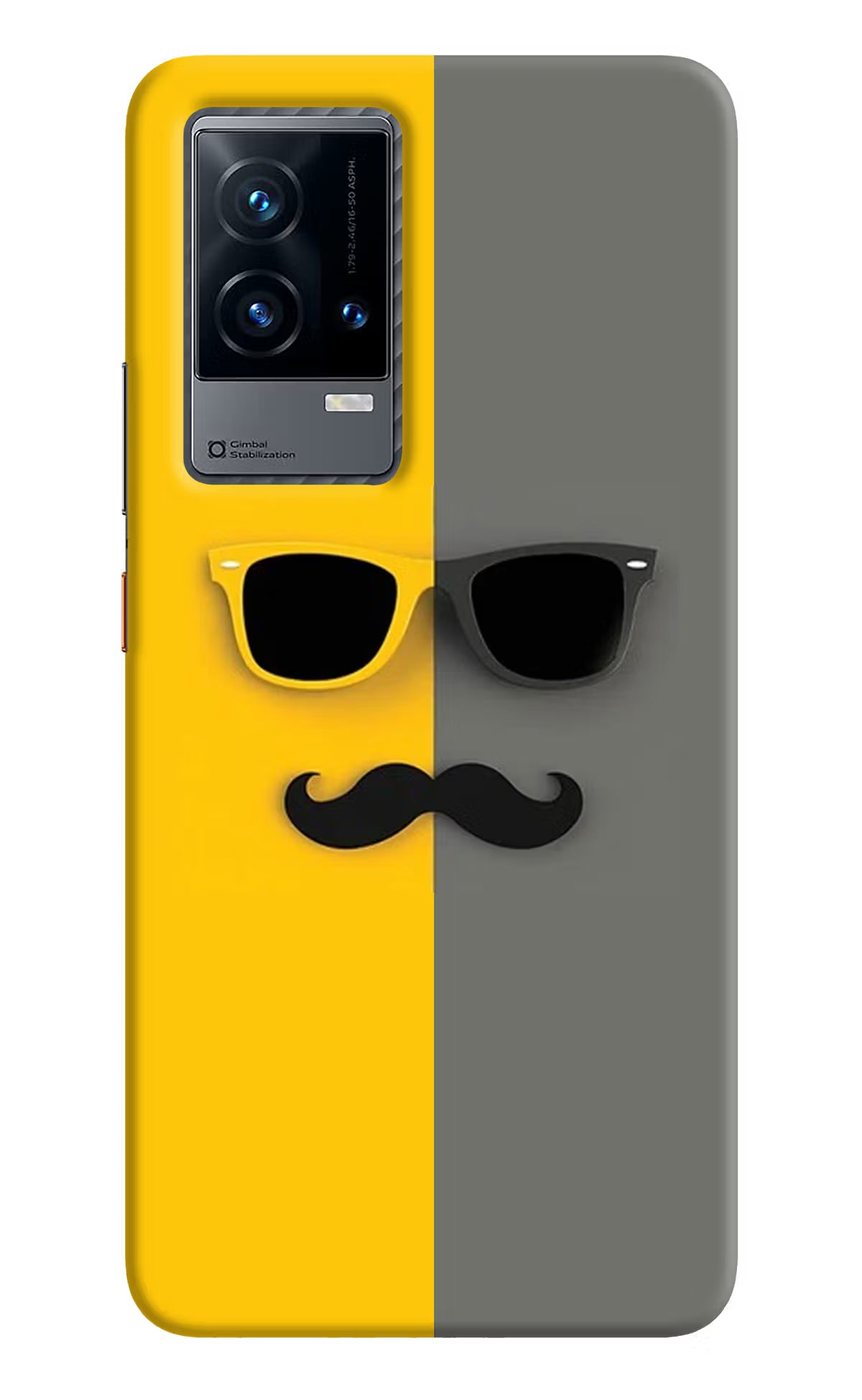 Sunglasses with Mustache iQOO 9 5G Hard Case Back Cover by Casekaro