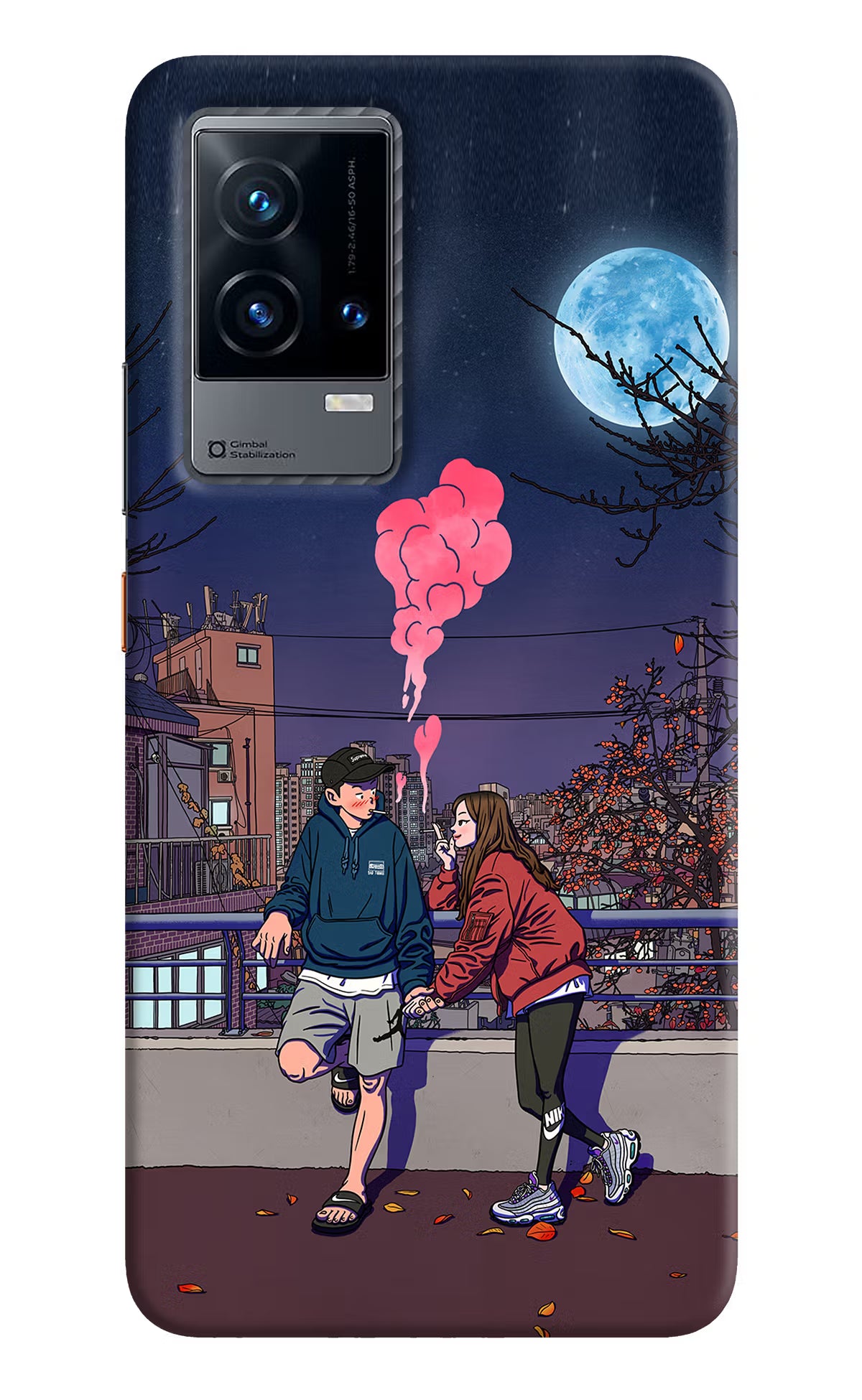 Chilling Couple iQOO 9 5G Hard Case Back Cover by Casekaro