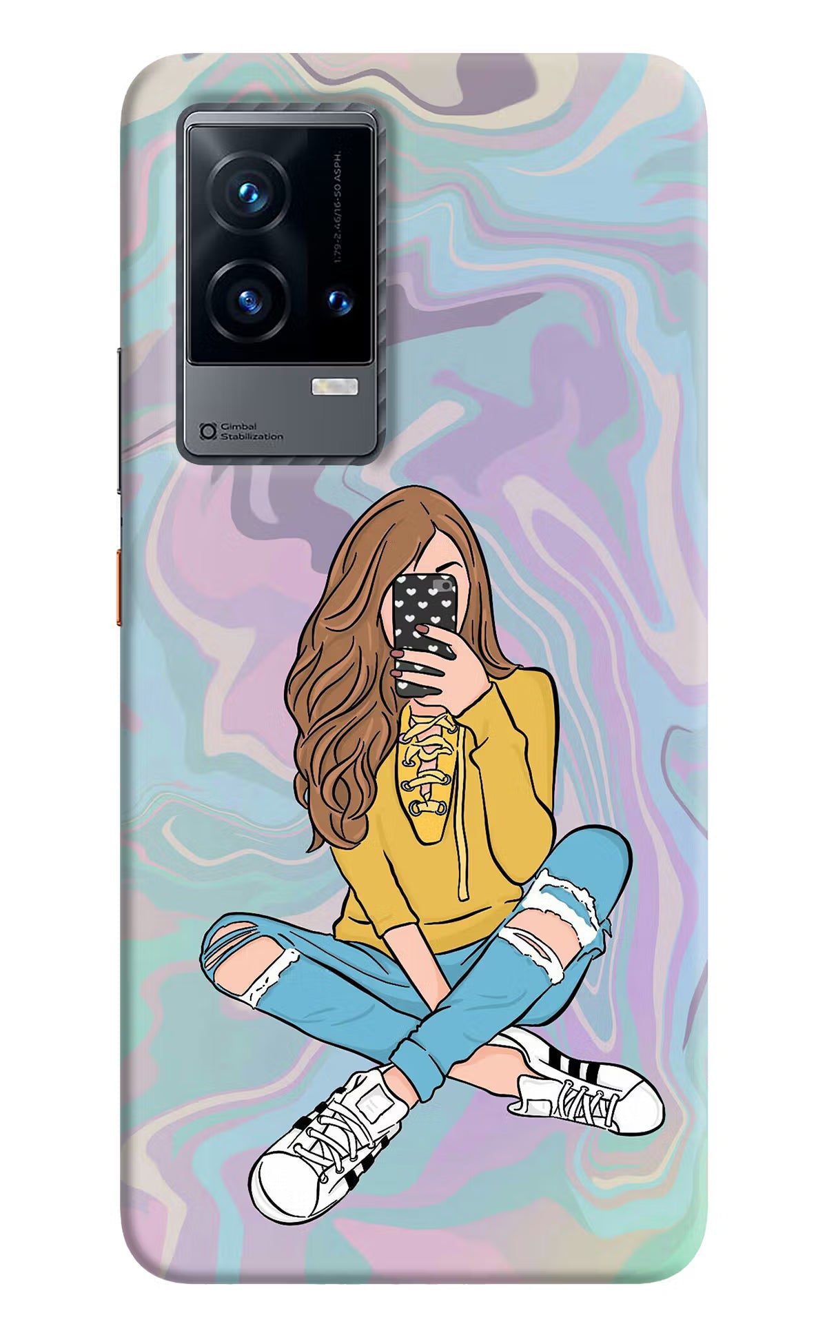 Selfie Girl iQOO 9 5G Hard Case Back Cover by Casekaro