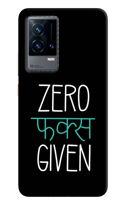 Zero Fucks Given iQOO 9 5G Hard Case Back Cover by Casekaro