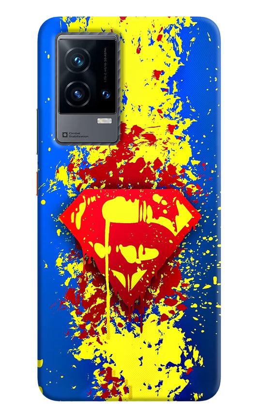 Superman logo iQOO 9 5G Hard Case Back Cover by Casekaro