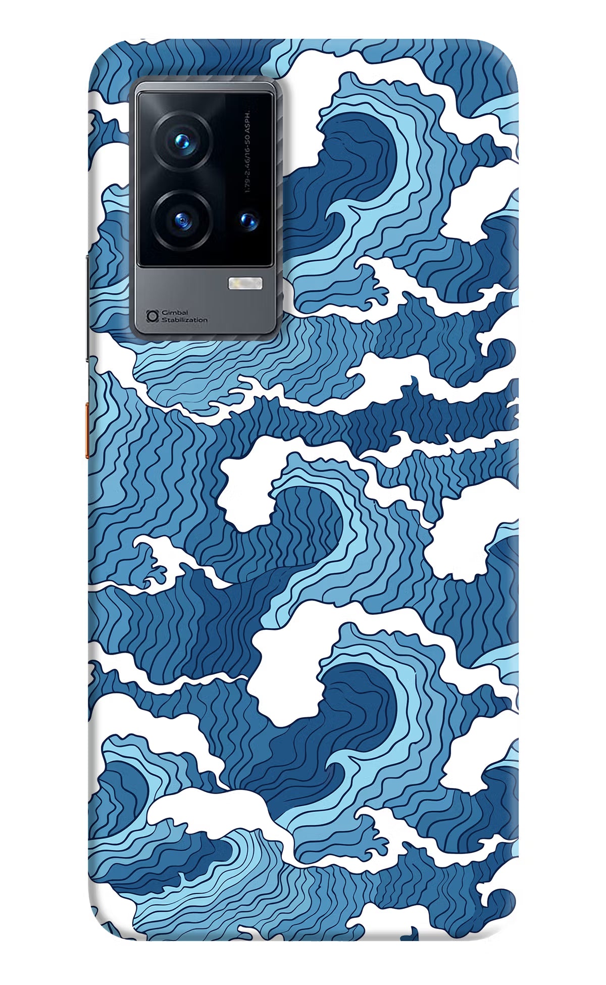 Blue Waves iQOO 9 5G Hard Case Back Cover by Casekaro