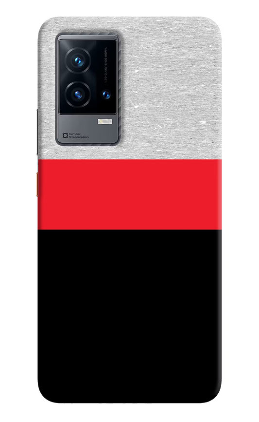 Tri Color Pattern iQOO 9 5G Hard Case Back Cover by Casekaro