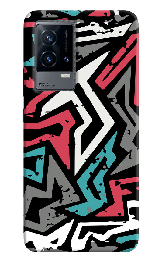 Geometric Graffiti iQOO 9 5G Hard Case Back Cover by Casekaro